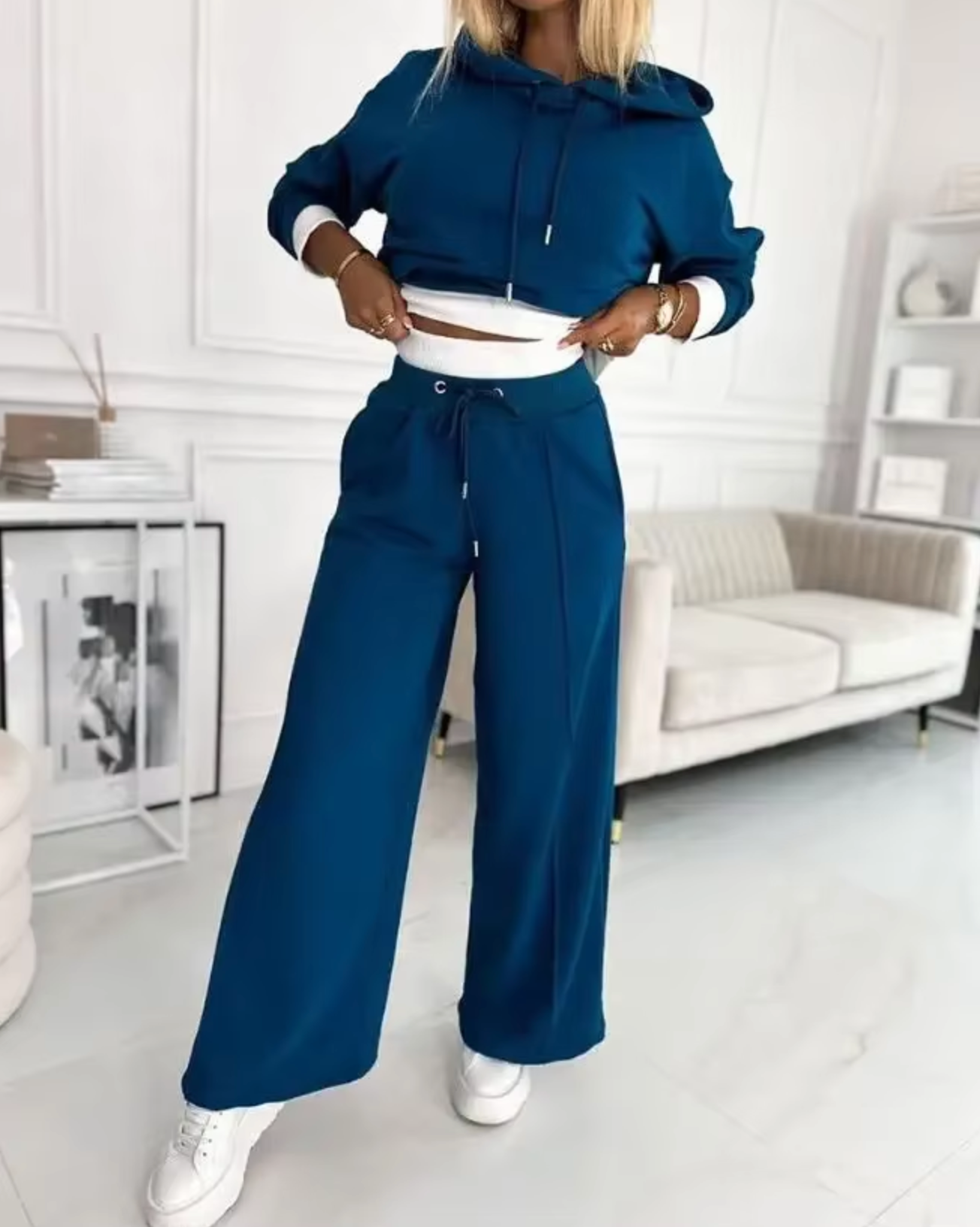 Sudadera Capucha y Pantalón Ancha Mujer