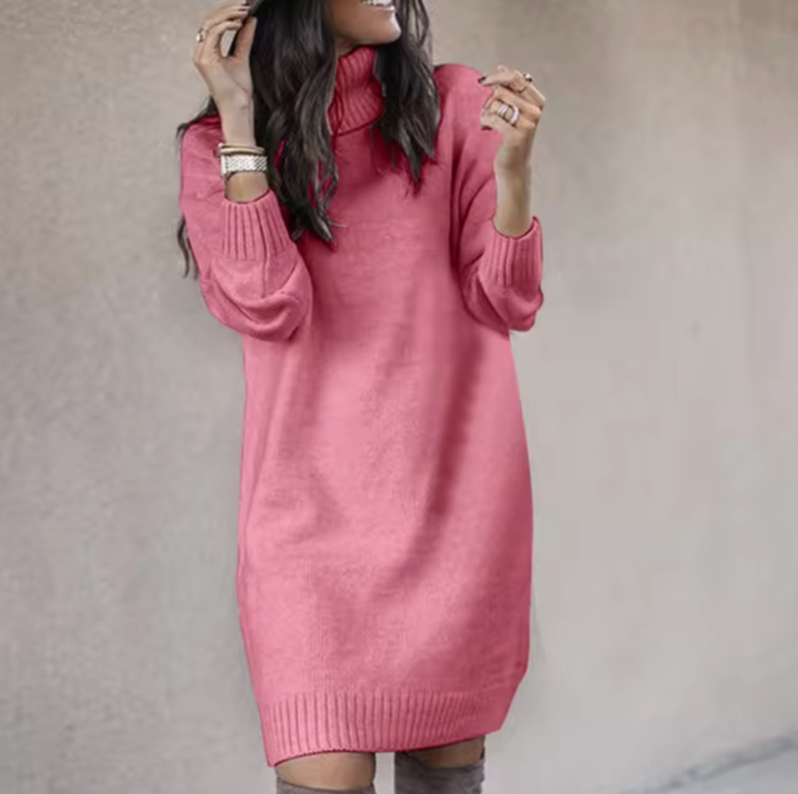 Vestido Suéter Amplio Cálido - Vestiria