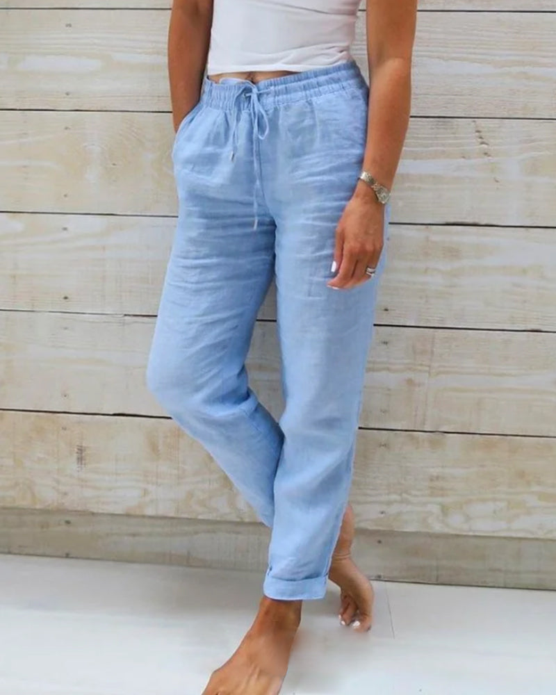 Pantalón ligero elástico para verano Mujer - Vestiria