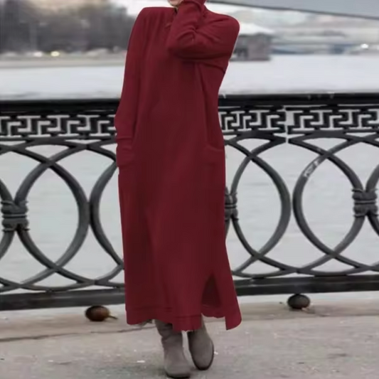 Vestido Sudadera Terciopelo Cálido Mujer - Vestiria