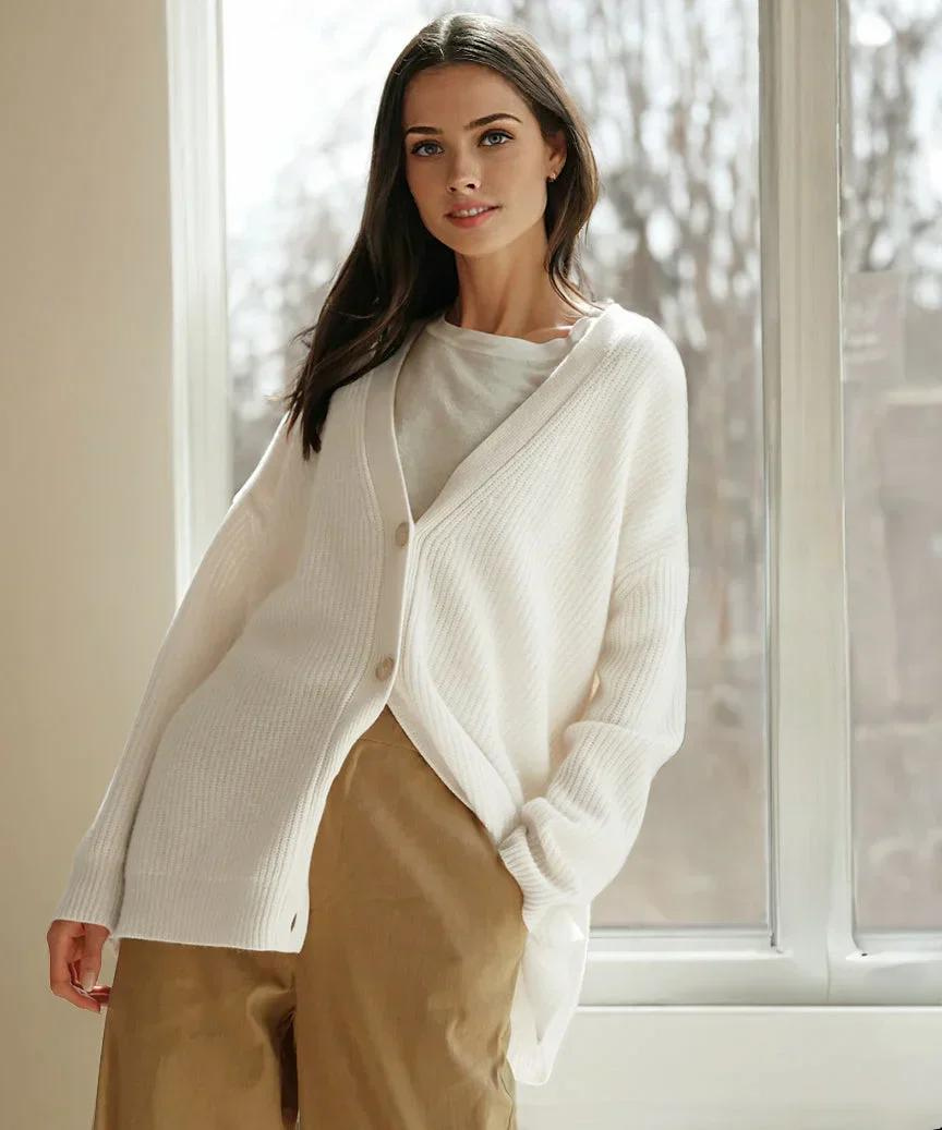 Chaqueta de punto suave cuello alto mujer - Vestiria