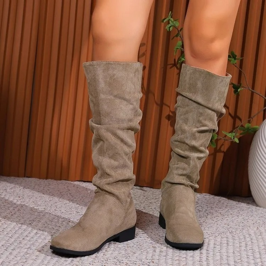 Botas Mujer Altas y Cómodas Punta Redonda - Vestiria