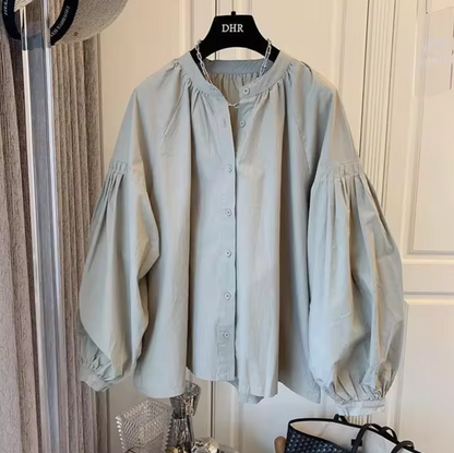 Blusa Vintage Oversize Mangas Voladas - Vestiria