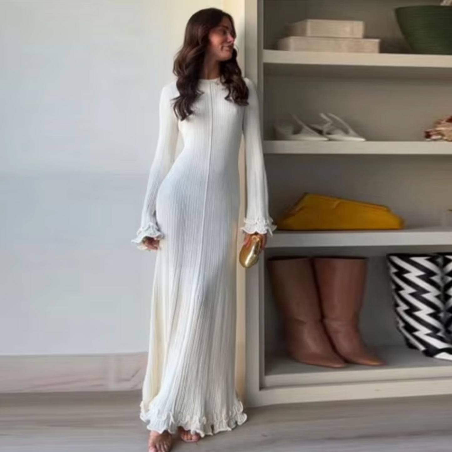 Vestido Mujer Algodón Volantes Florales - Vestiria