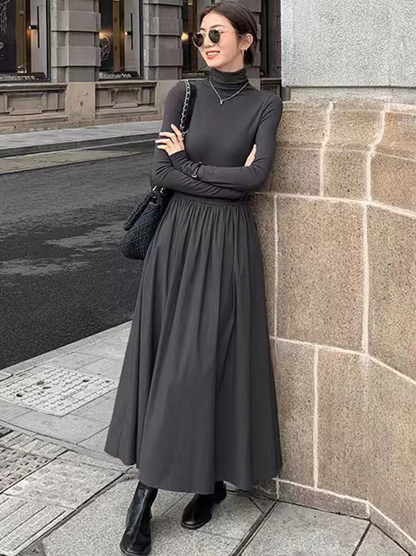 Vestido Chic Manga Larga Femenino - Vestiria
