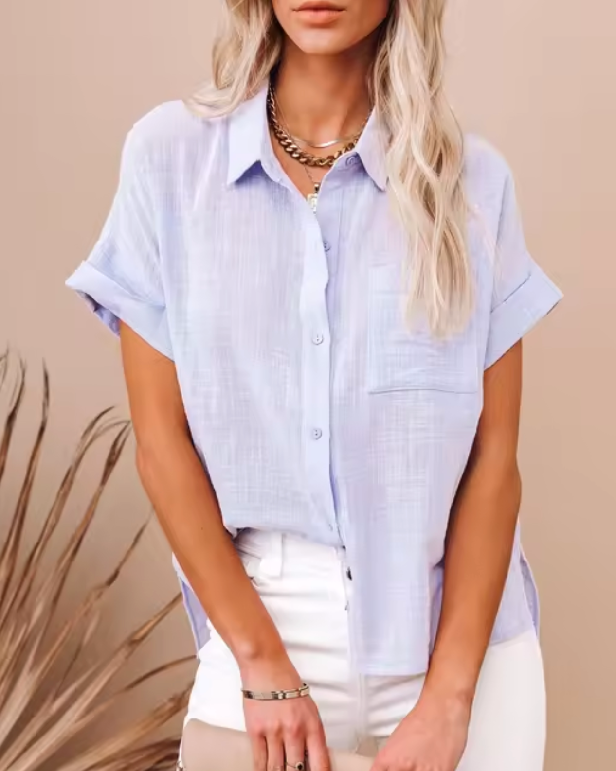 Blusa Lino Fresca de Verano - Vestiria