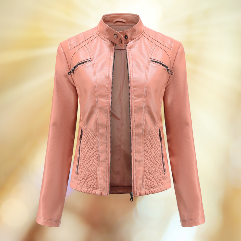 Chaquetilla Cuero Mujer Entretiempo Elegante