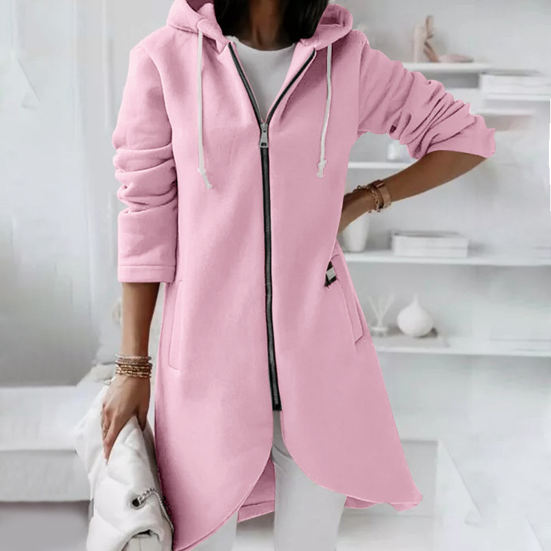 Chaquetón Mujer Largo Cremallera Capucha - Vestiria