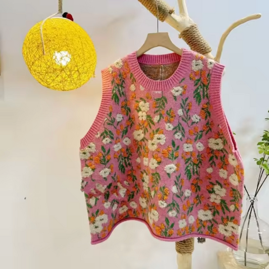 Chaleco Punto Cuello Redondo Mujer - Vestiria