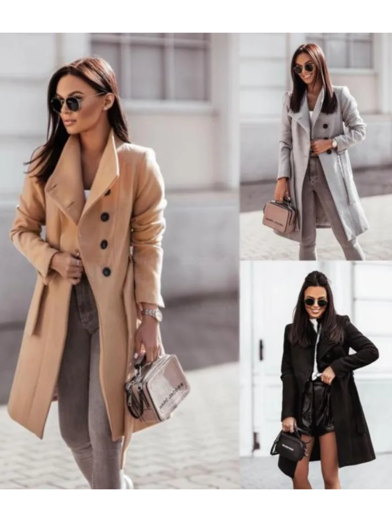 Abrigo Trench Mujer Estiloso Corte Fino - Vestiria