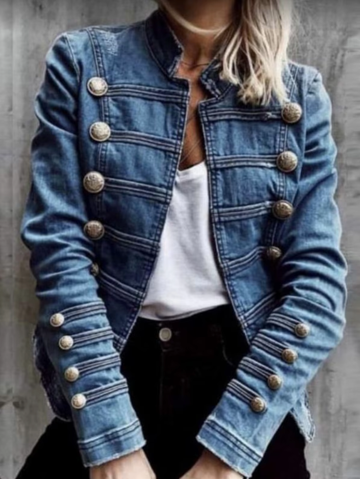 Chaquetón vaquero clásico algodón natural - Vestiria