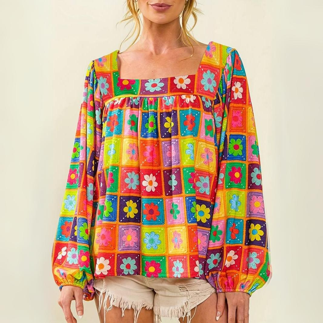 Blusa Florales Coloridas Mujer - Vestiria