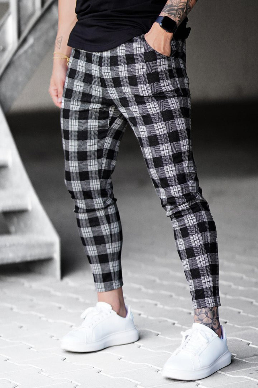 Pantalón Cuadros Estilo Casual