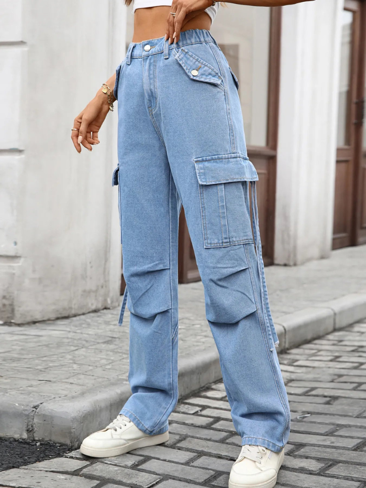 Pantalones Vaqueros Informales con Bolsillos - Vestiria