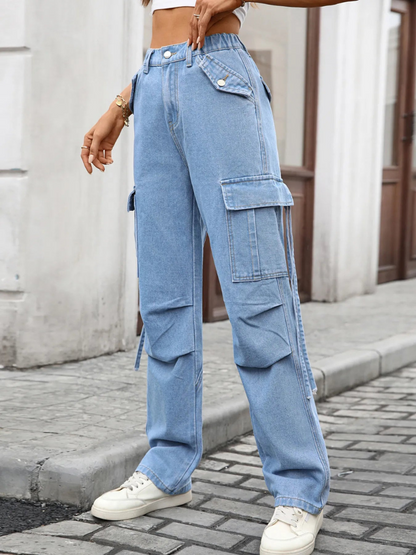 Pantalones Vaqueros Informales con Bolsillos - Vestiria