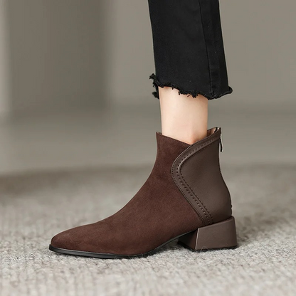 Botas bajas Mujer Rosas con Detalles Contraste - Vestiria