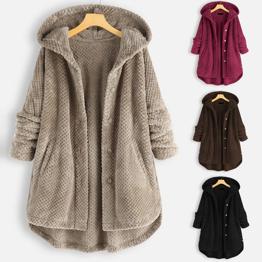 Chaqueta Mujer Abultada Capucha Cuello Alto - Vestiria