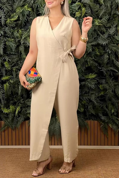 Mono Elegante Cuello en V Mujer