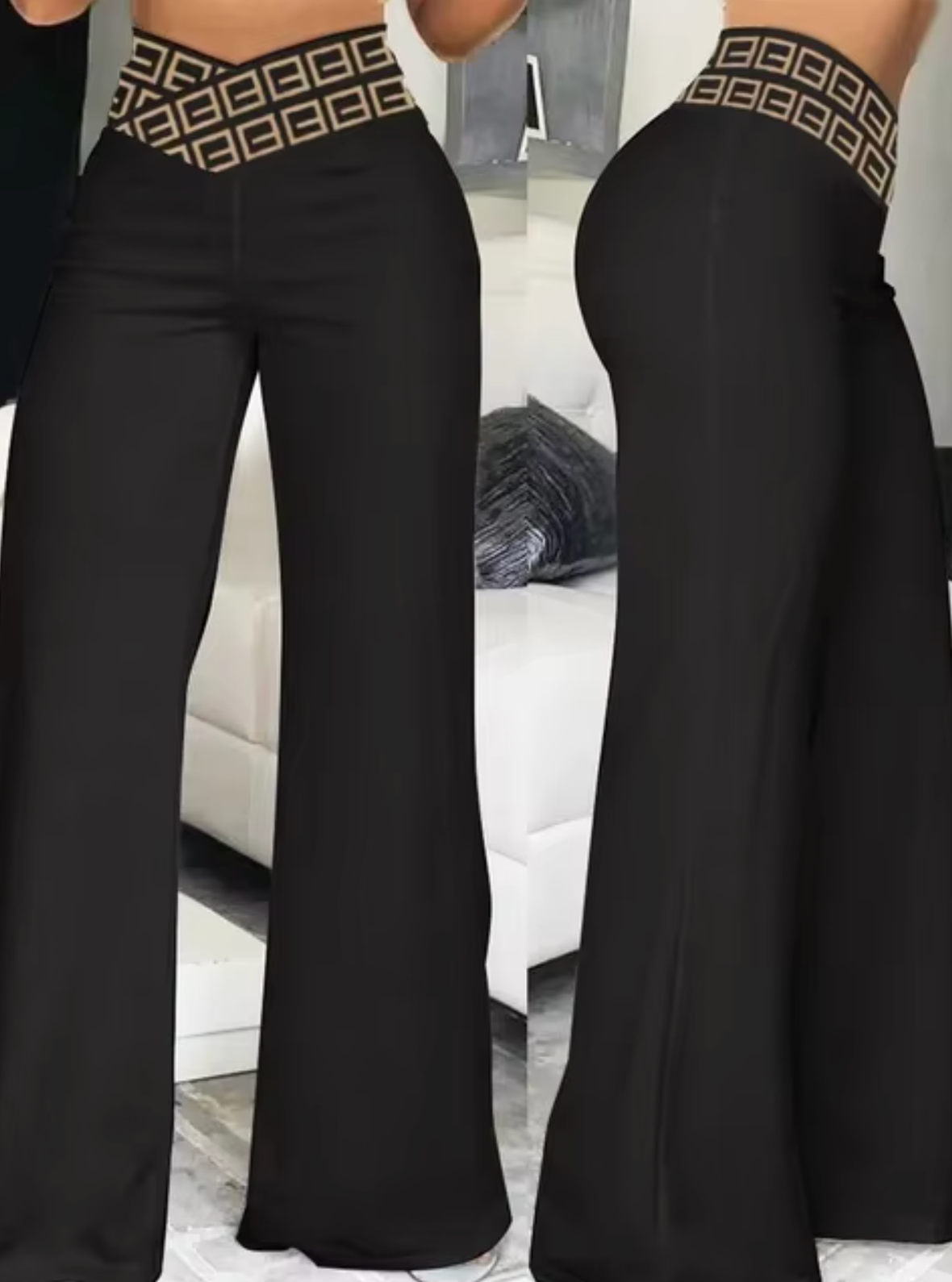 Pantalón Mujer Cintura Alta Estilo Clásico - Vestiria