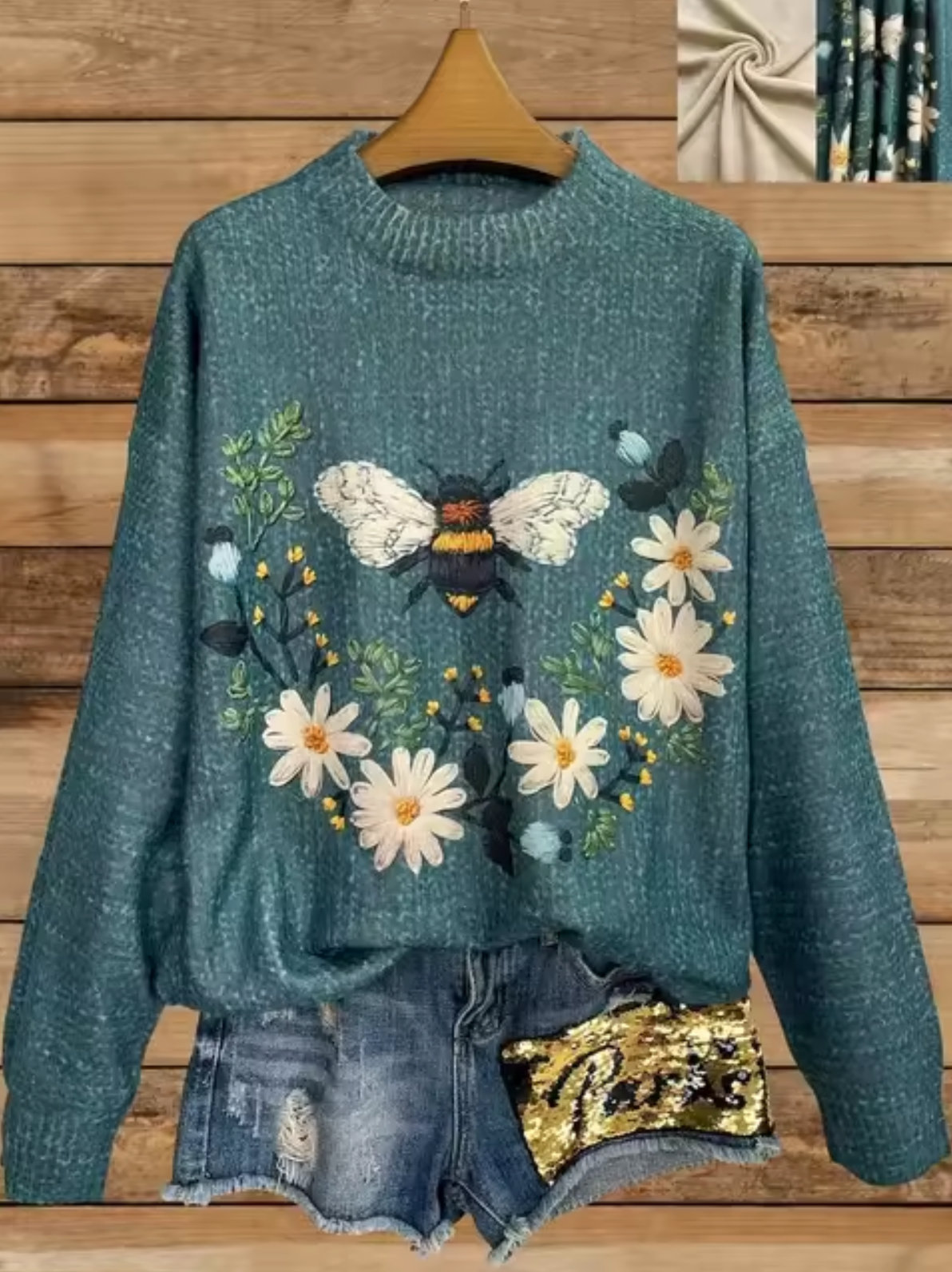 Sudadera de punto con estampado moderno - Vestiria