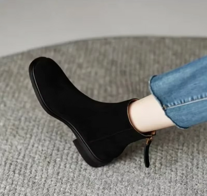 Botas Piel Cremallera Mujer Estilo