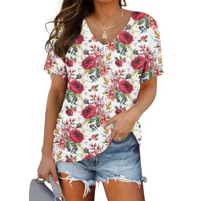 Camisetas Mujer Estampadas Cuello V