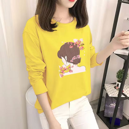Camisa Amarilla Algodón Manga Larga Mujer - Vestiria