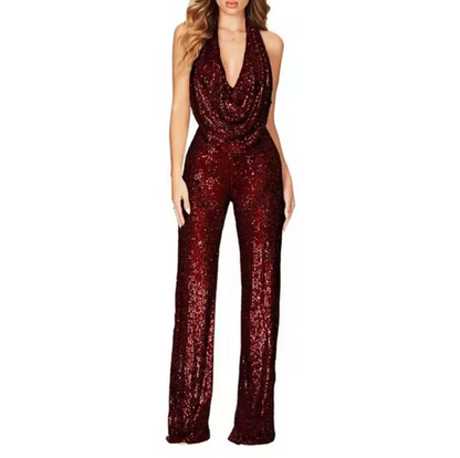 Mono de cuello halter Brillante Fiesta - Vestiria