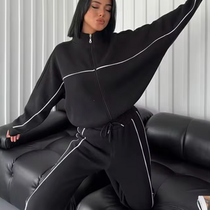 Conjunto Mujer Punto Cuello Alto Abrigado - Vestiria