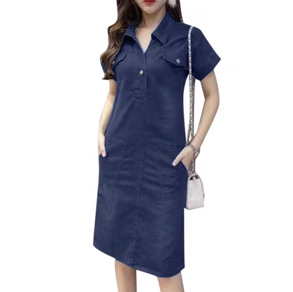 Vestido Jeans Cómodo Diseño Clásico - Vestiria