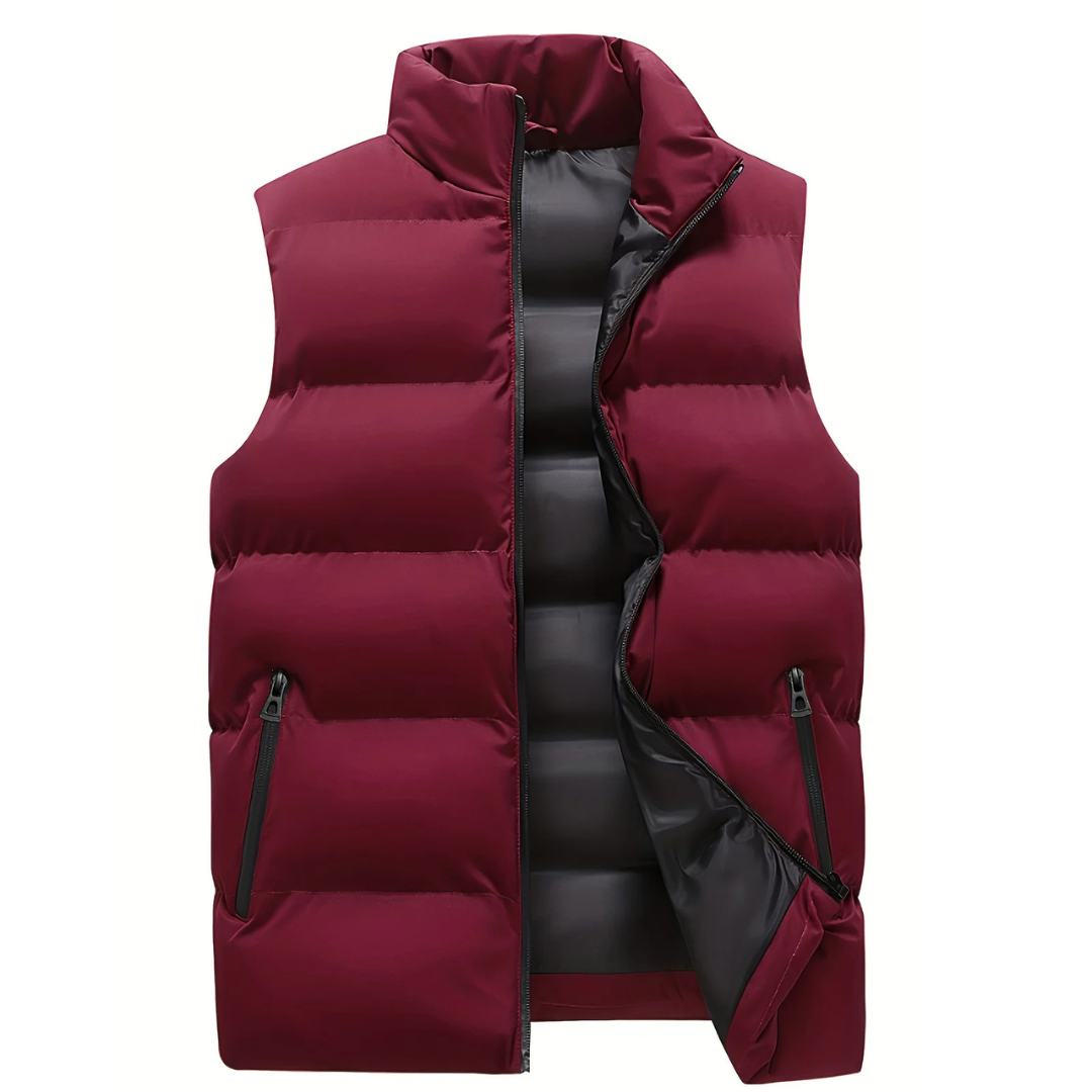 Chaleco Acolchado Invierno Hombre Abierto