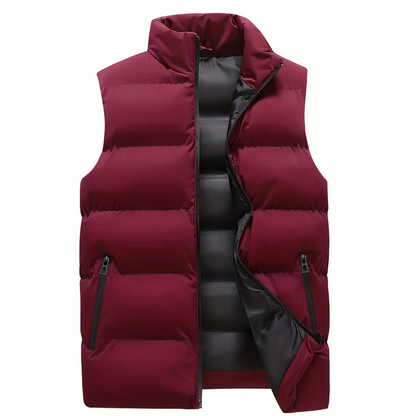 Chaleco Acolchado Invierno Hombre Abierto