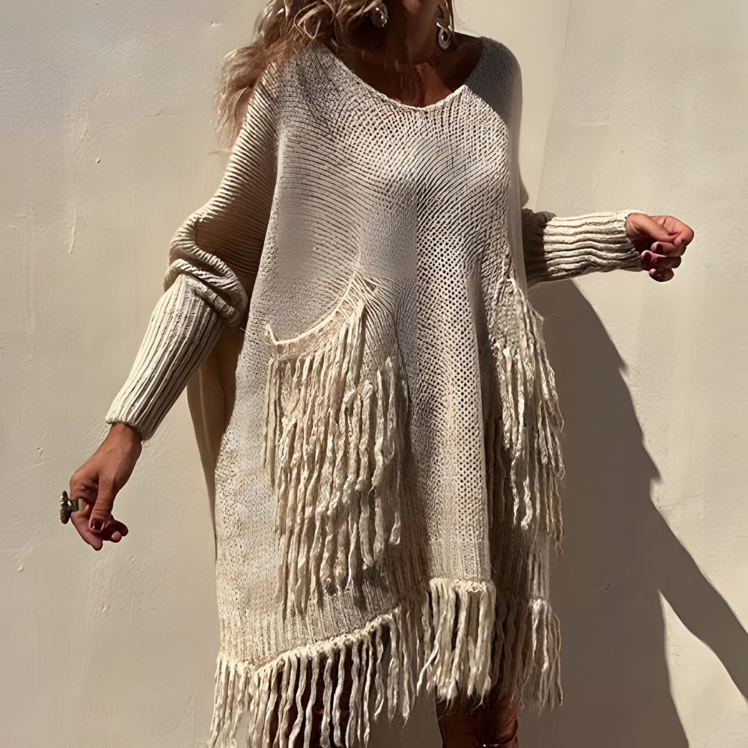 Suéter Boho con Flecos Elegante - Vestiria