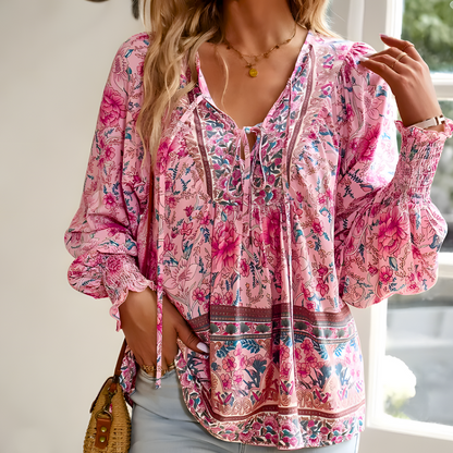 Blusa Mujer Floral Elegante Verano - Vestiria