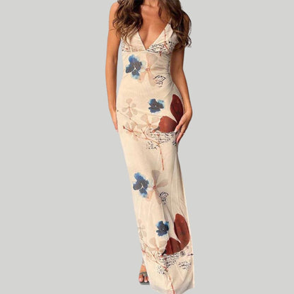 Vestido Floral Femenino Escote en V - Vestiria