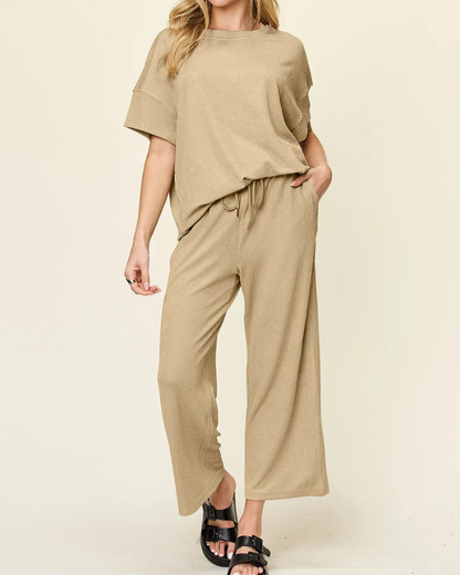 Camiseta y Pantalón Conjunto Cómodo Mujer