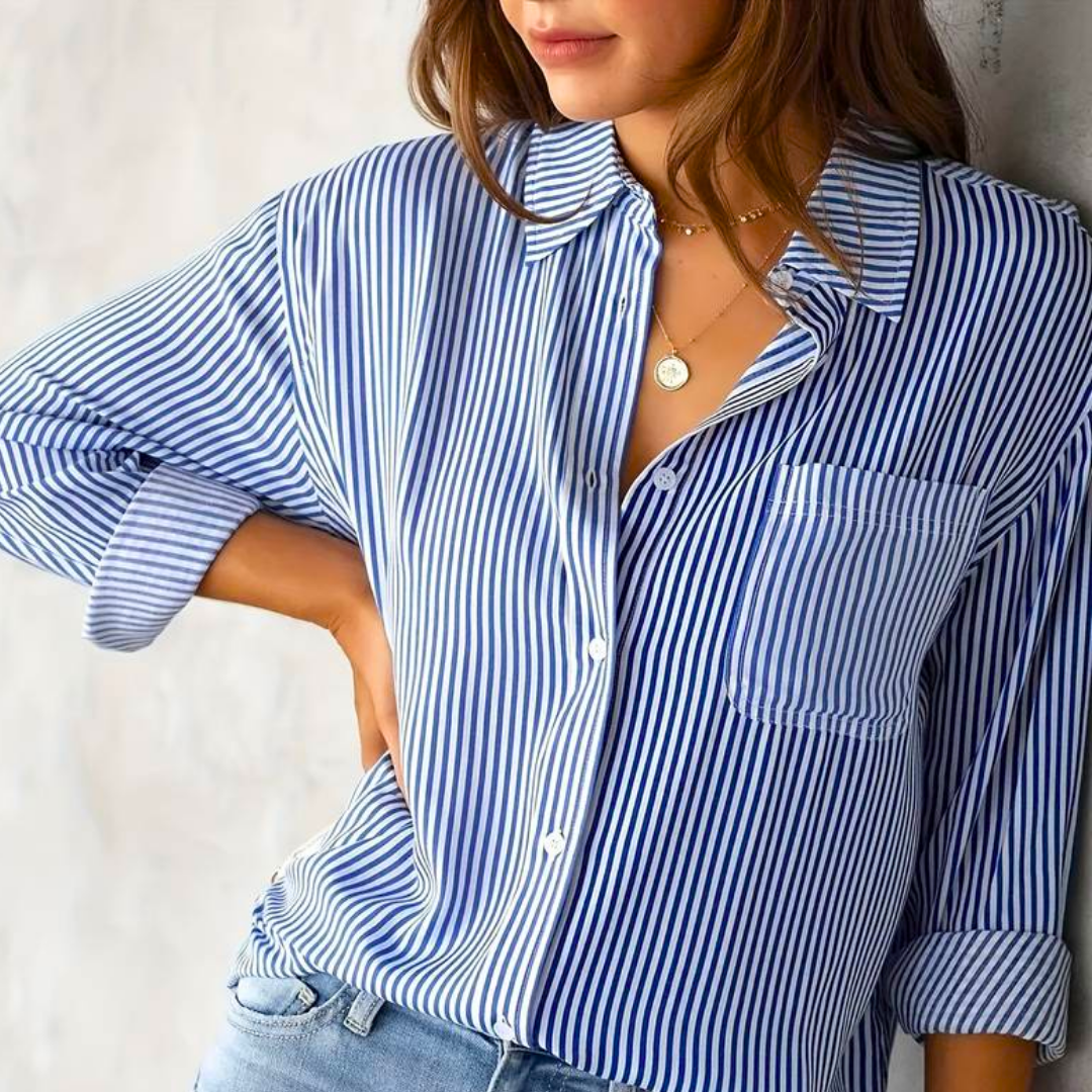 Blusa Estampada Rayas Mujer Casual