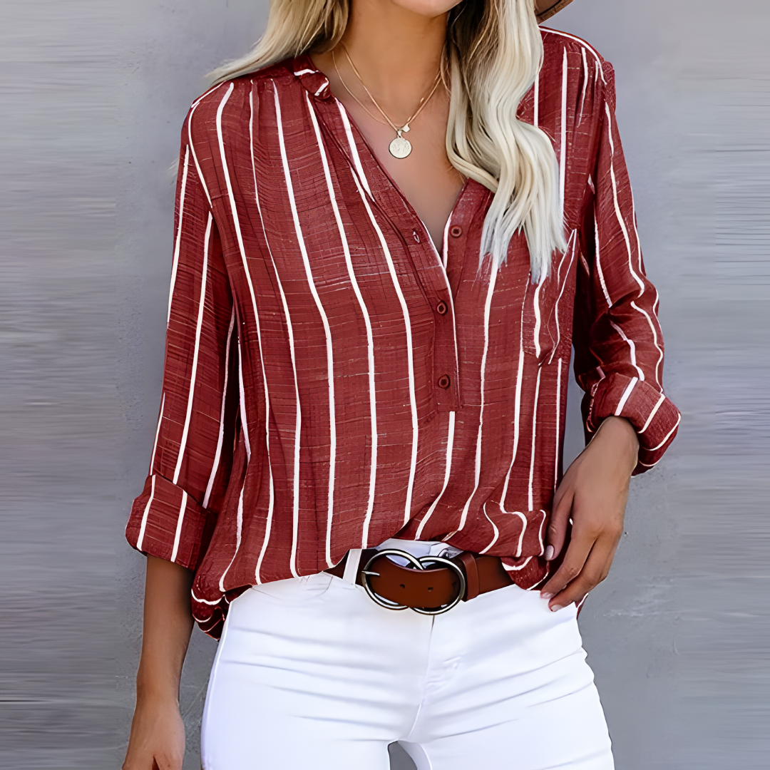 Blusa de rayas moda mujer