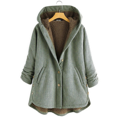 Chaquetón Felpa Capucha Abultado Cálido