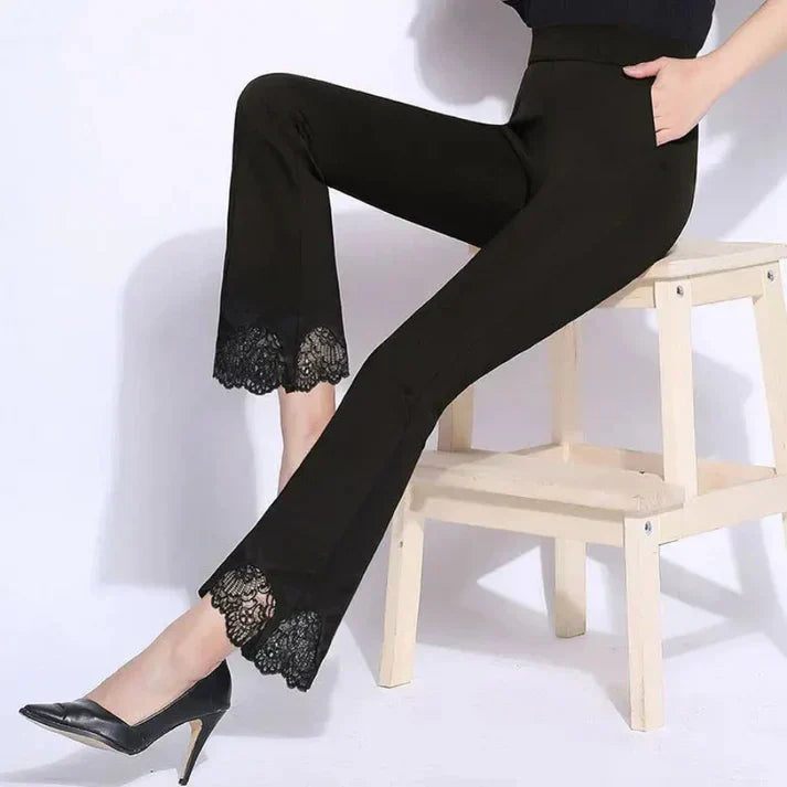 Pantalón Ancho Talle Alto Mujer Elegante - Vestiria