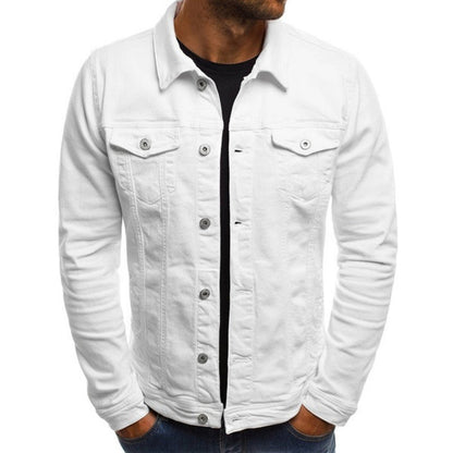 Chaqueta jeans cómoda hombre amplia