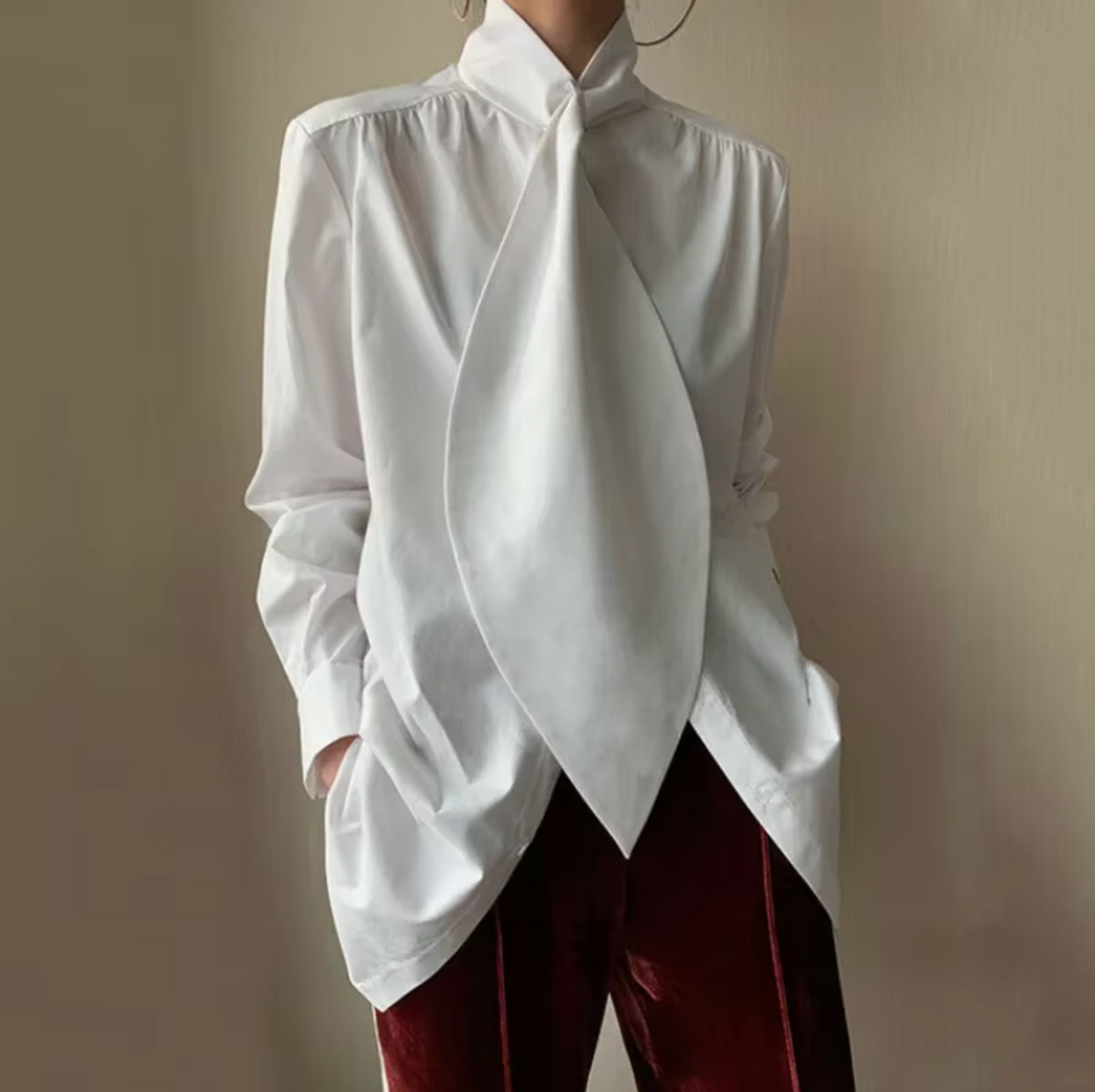 Blusa Algodón Clásica Feminina - Vestiria