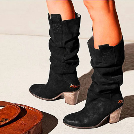 Botas Mujer Terciopelo Alto Cómodo - Vestiria