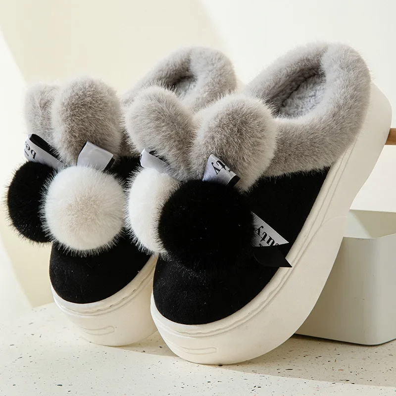 Zapatillas Planas Peluche Suaves Mujer - Vestiria