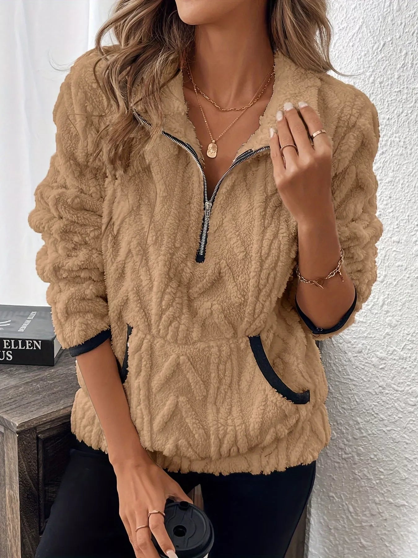 Jersey Cremallera Abajo Elegante y Cálido - Vestiria