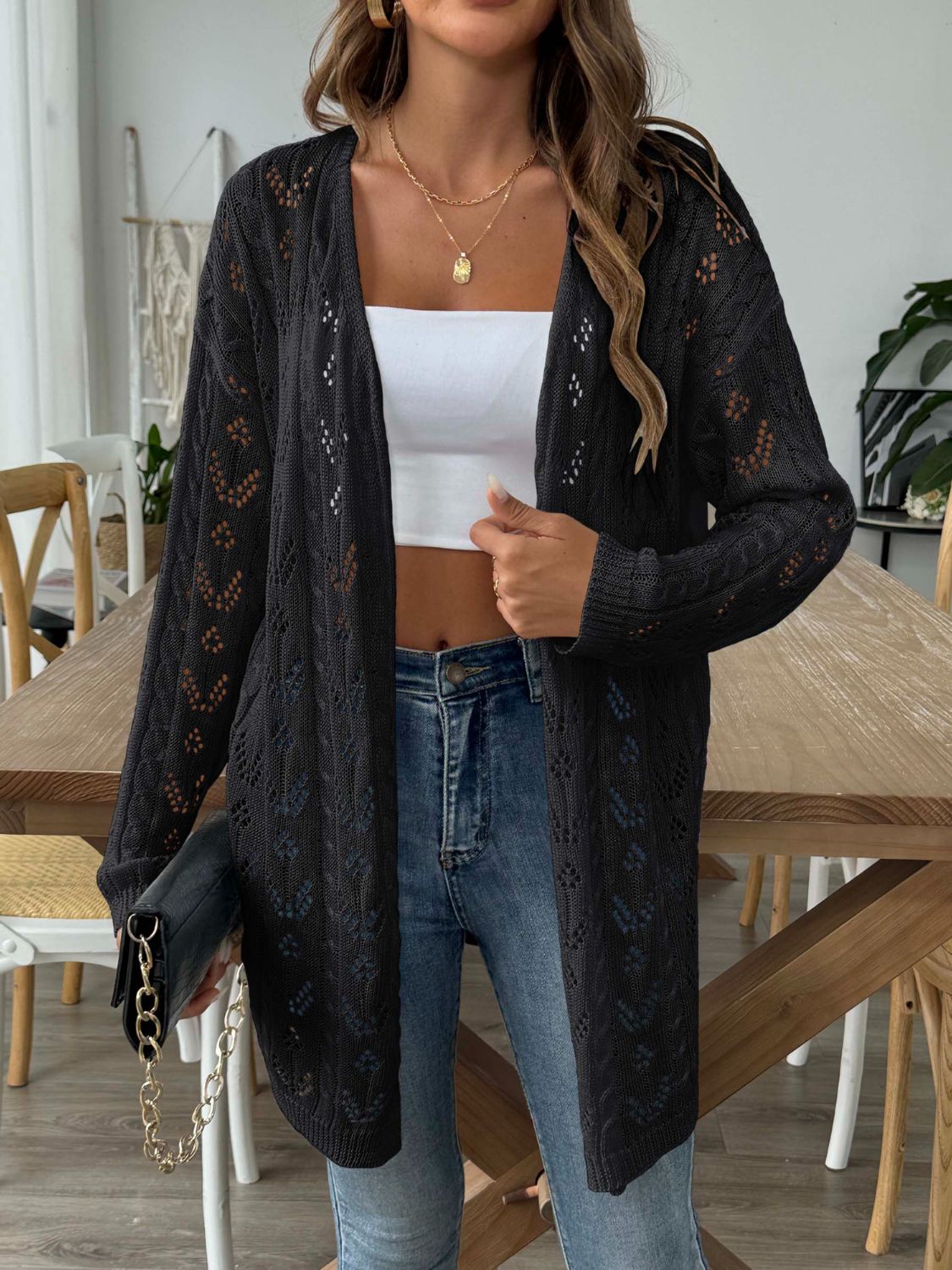 Chaqueta Mujer Elegante Manga Larga Moderna