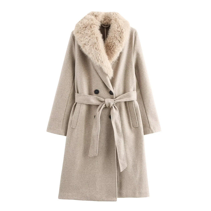 Chaquetón Mujer Pelo Lana Cuello Suave