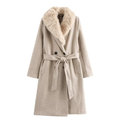 Chaquetón Mujer Pelo Lana Cuello Suave