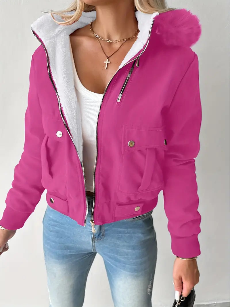 Chaqueta Polar Corta Acogedora Mujer - Vestiria