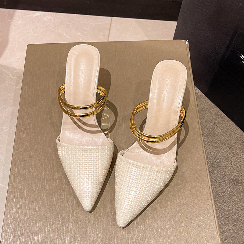 Sandalias de Mujer Tacón Alto con Punta Cerrada Elegantes